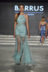 EMBROIDERED DRESS WITH BACK AND SIDE DECOLLETE - Barrus London